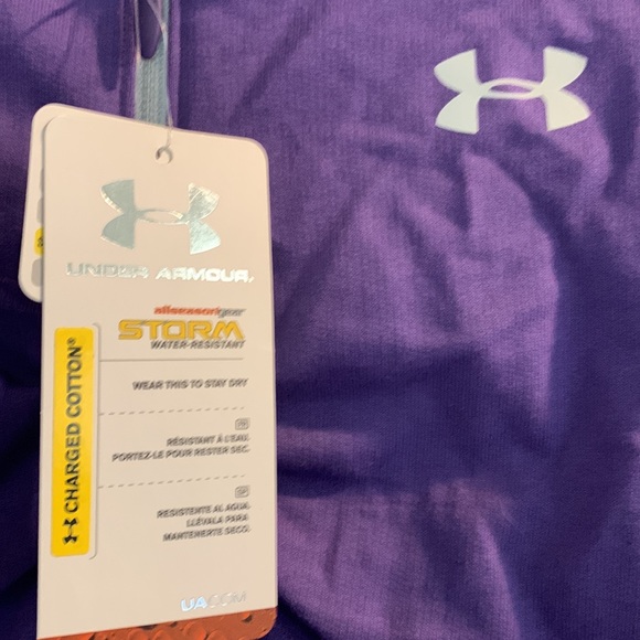 Under Armour STORM PURPLE Semi Fitted‎ zip hoodie size XS, NEW with tags NWT - Picture 6 of 8